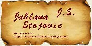 Jablana Stojović vizit kartica